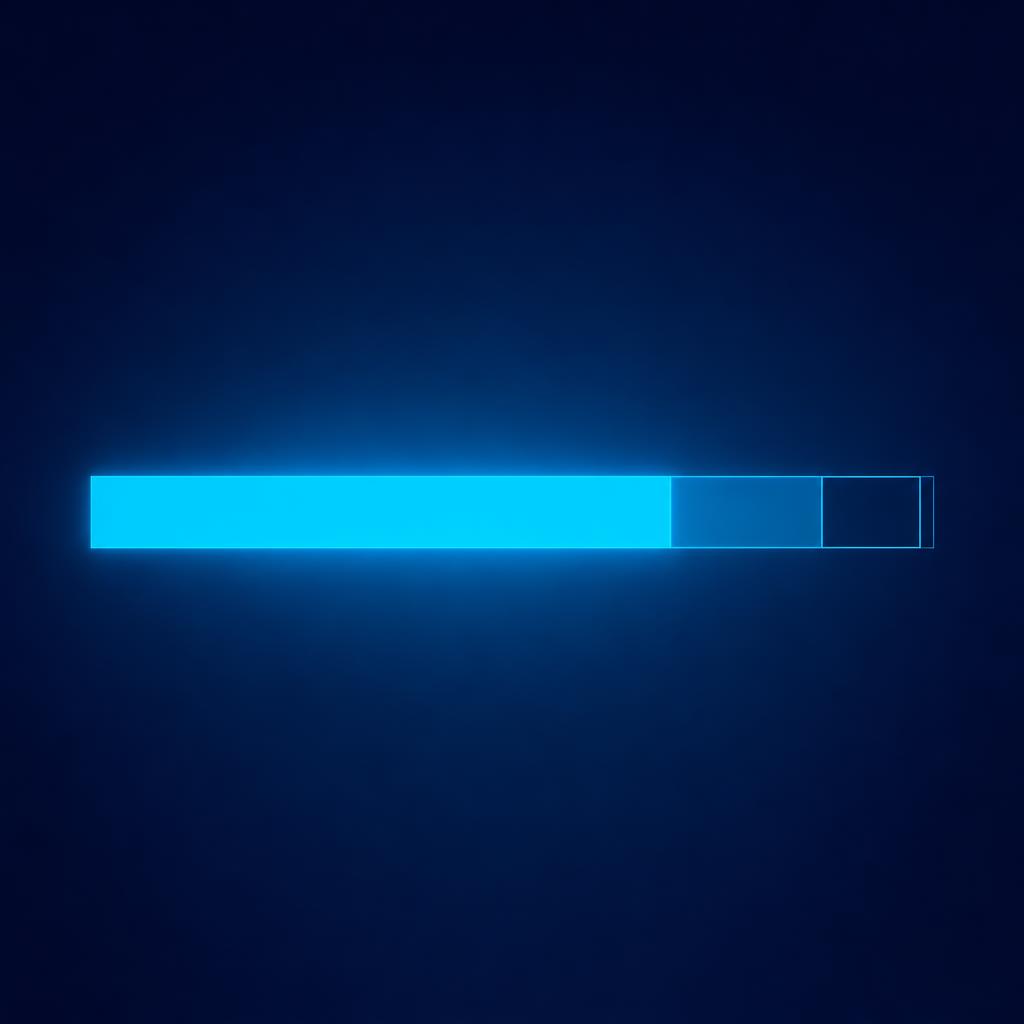 Una barra horizontal: un tramo cian brillante de casi tres cuartos, uno translúcido mediano, uno tenue más corto y una franja mínima; esquema del reparto de los hábitos pasados entre pasado simple, used to y would